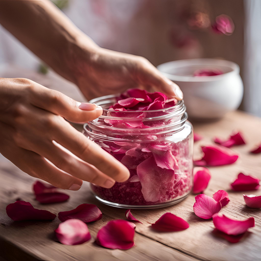 Rose Petal Renewal DIY Sugar Scrub Recipe