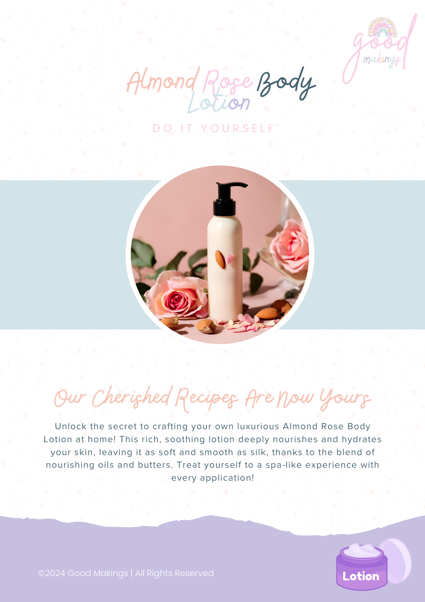 Almond Rose Body Lotion - DIY Body Lotion Recipe