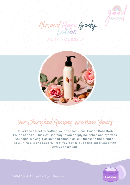 Almond Rose Body Lotion - DIY Body Lotion Recipe