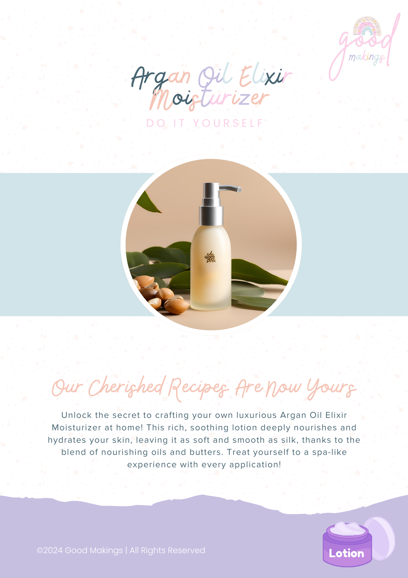 Argan Oil Elixir Moisturizer - DIY Body Lotion Recipe