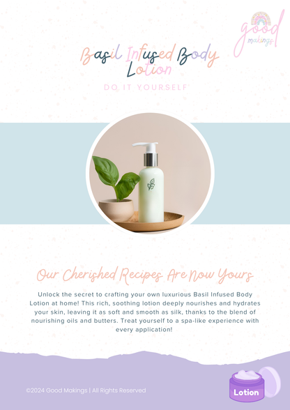 Basil Infused Body Lotion - DIY Body Lotion Recipe