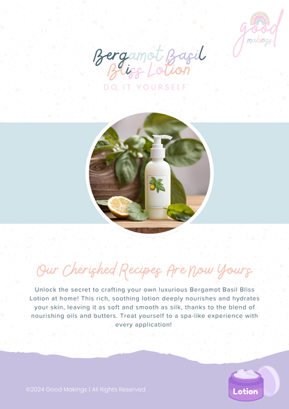 Bergamot Basil Bliss Lotion - DIY Body Lotion Recipe