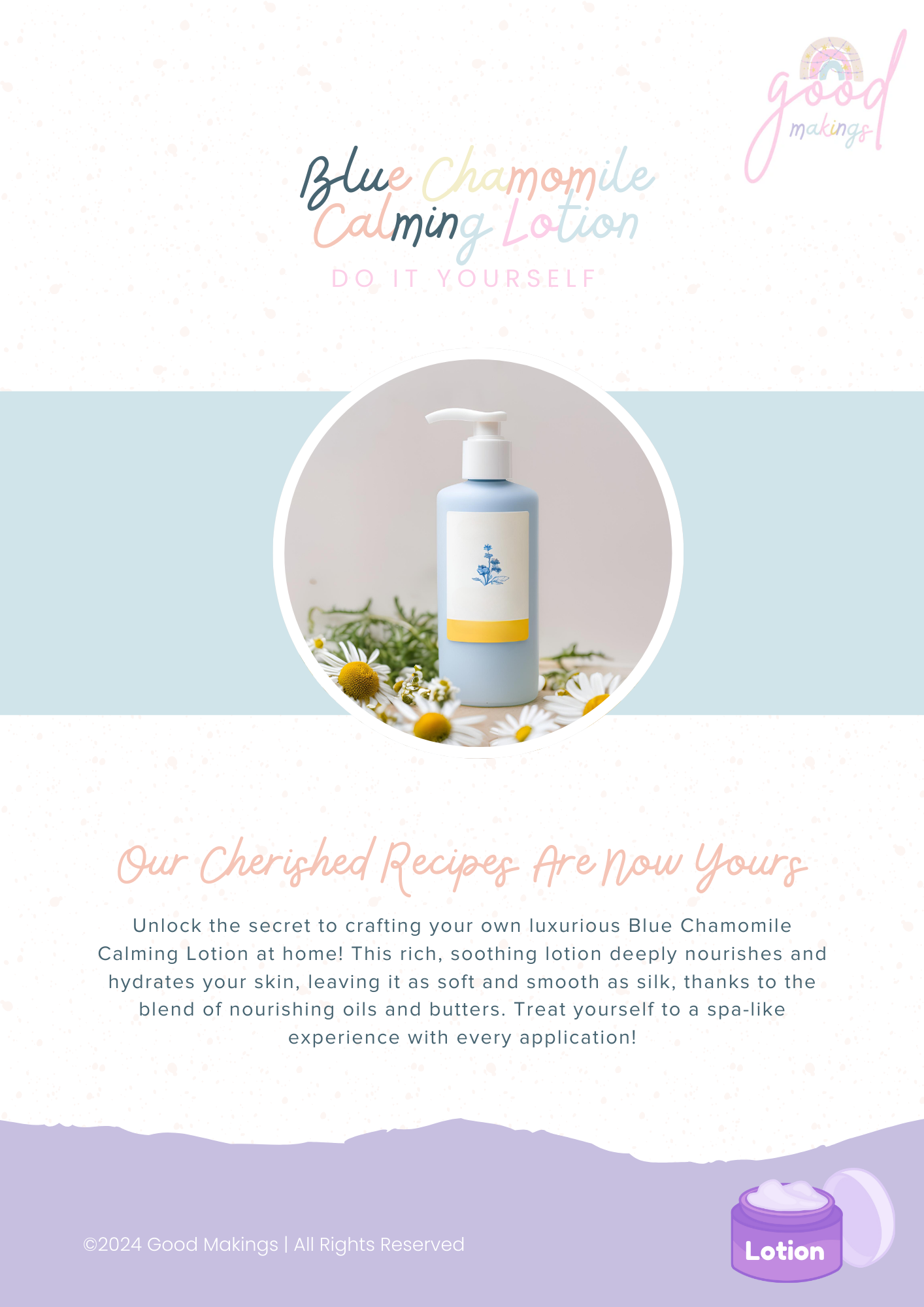 Blue Chamomile Calming Lotion - DIY Body Lotion Recipe