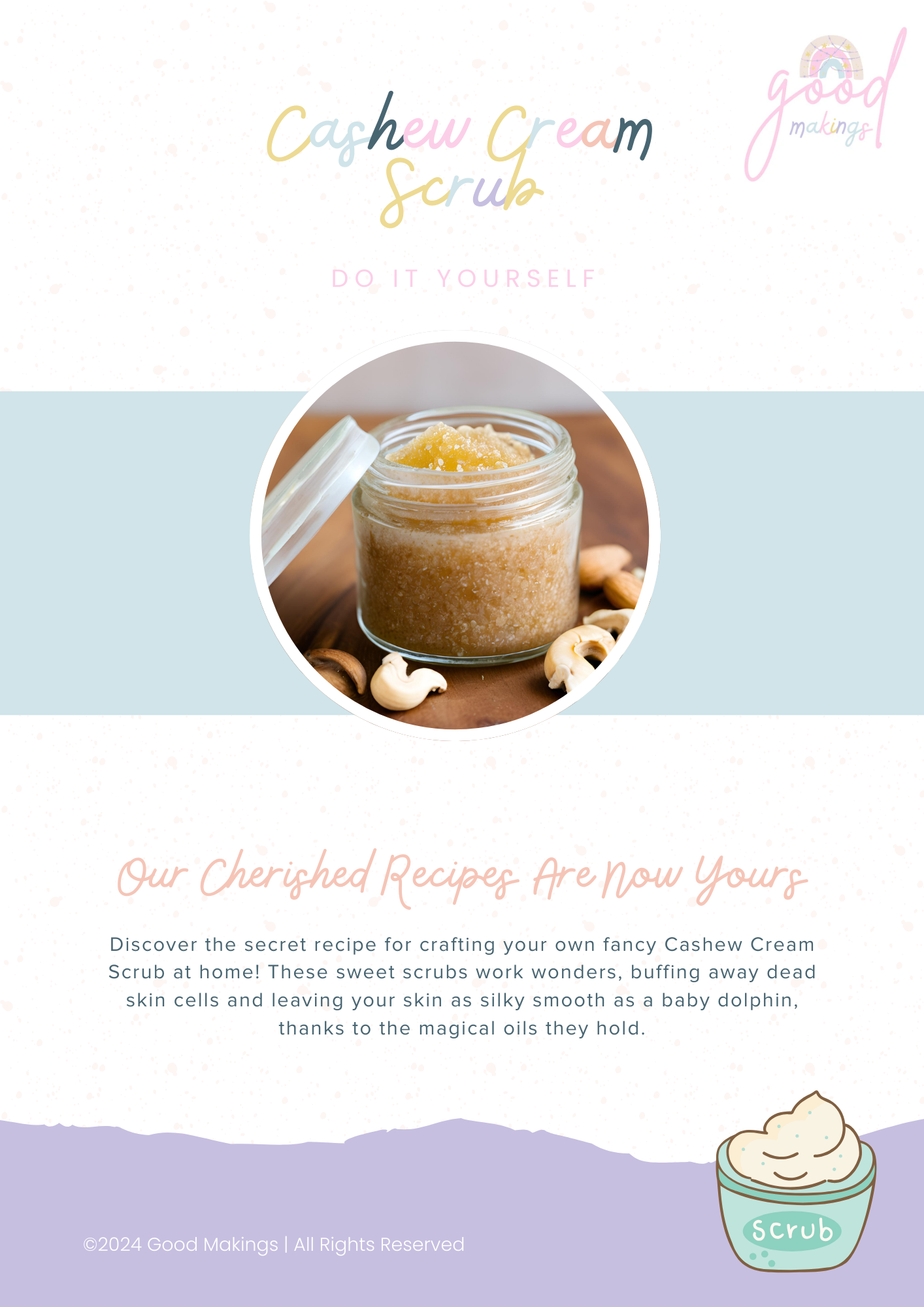 Cashew Cream DIY Sugar Scrub Recipe