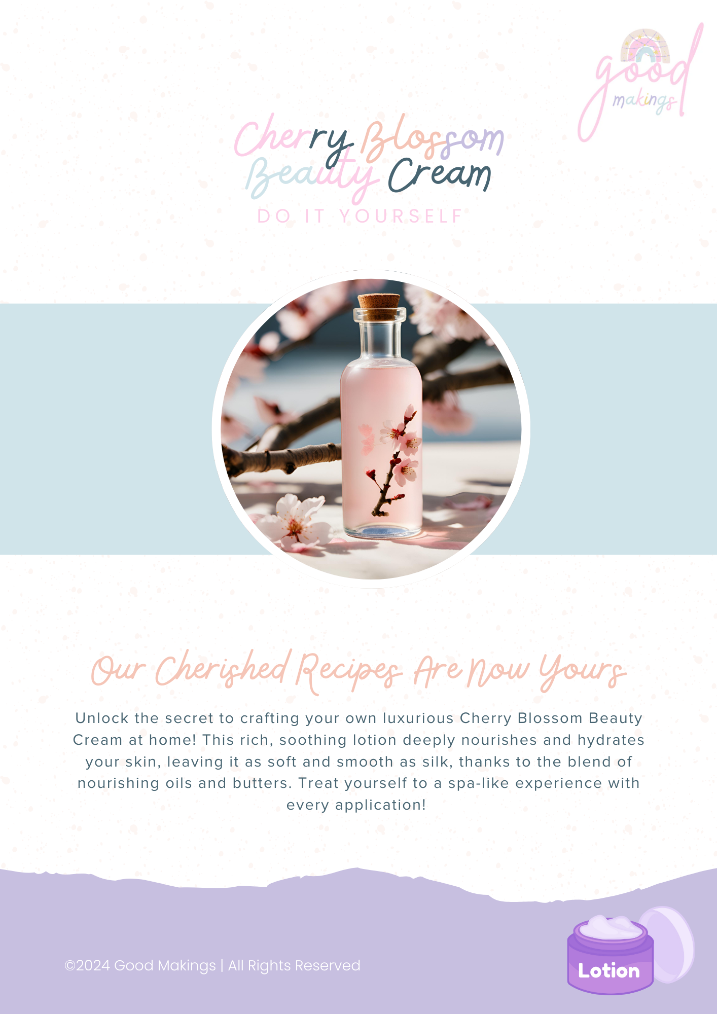 Cherry Blossom Beauty Cream - DIY Body Lotion Recipe