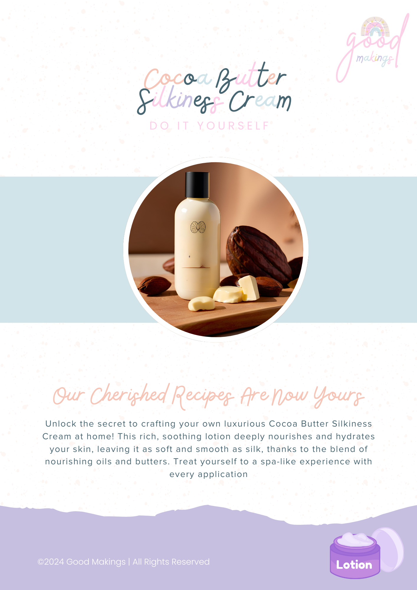 Cocoa Butter Silkiness Cream - DIY Body Lotion Recipe