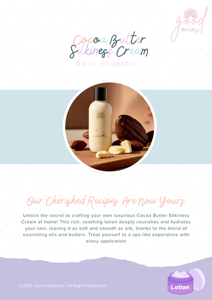 Cocoa Butter Silkiness Cream - DIY Body Lotion Recipe