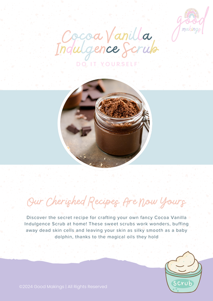 Cocoa Vanilla Indulgence DIY Sugar Scrub Recipe