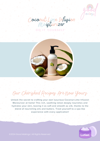 Coconut Lime Infusion Moisturizer - DIY Body Lotion Recipe