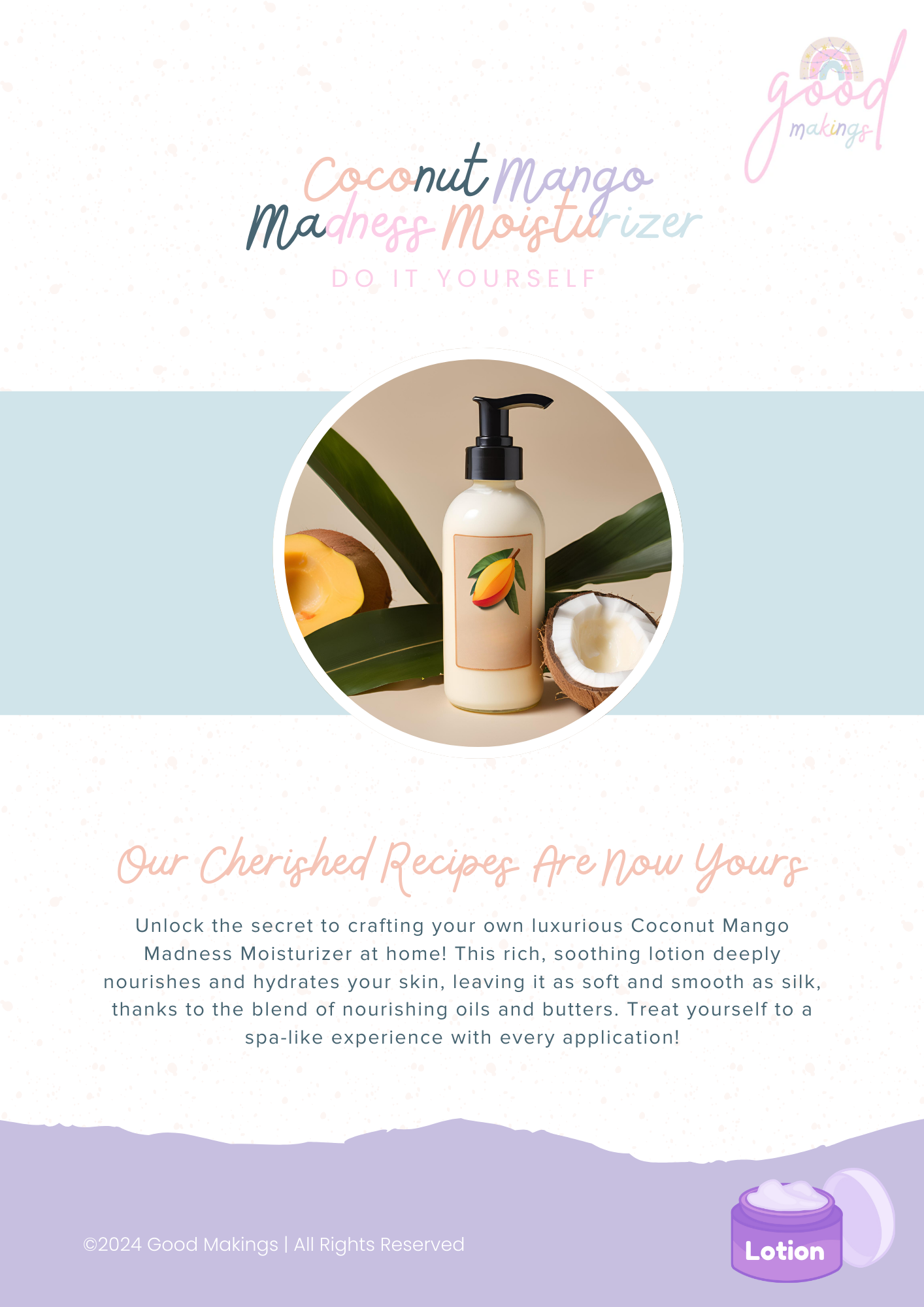 Coconut Mango Madness Moisturizer - DIY Body Lotion Recipe