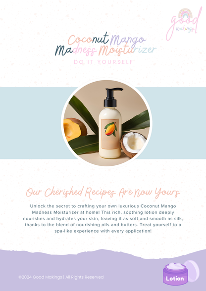 Coconut Mango Madness Moisturizer - DIY Body Lotion Recipe