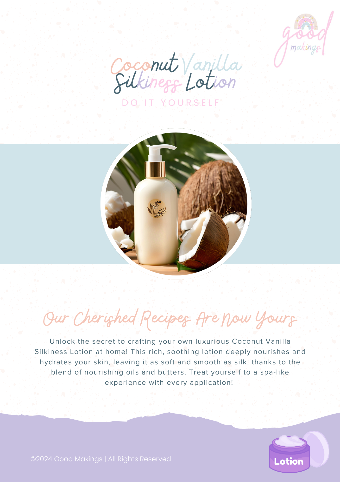 Coconut Vanilla Silkiness Lotion - DIY Body Lotion Recipe