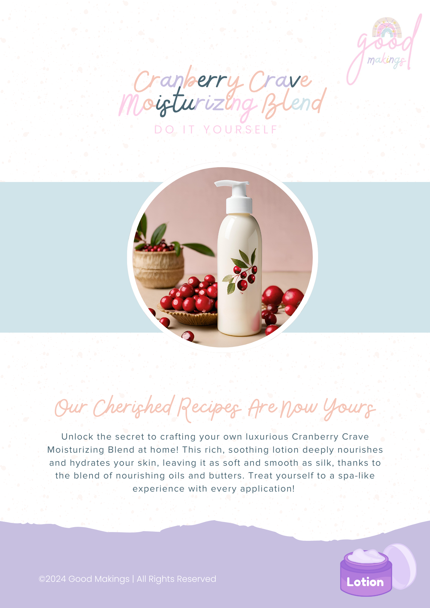 Cranberry Crave Moisturizing Blend - DIY Body Lotion Recipe