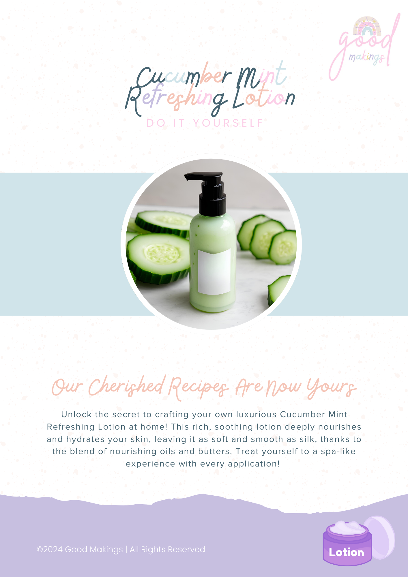 Cucumber Mint Refreshing Lotion - DIY Body Lotion Recipe