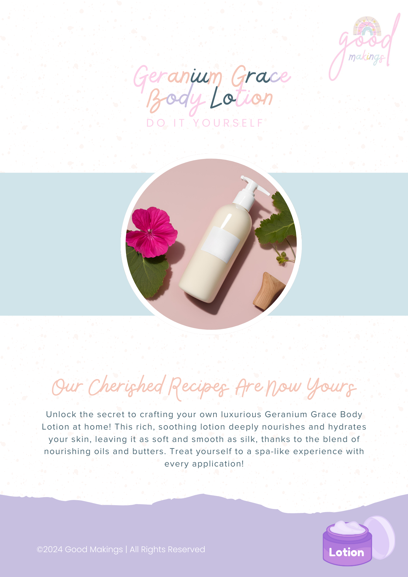 Geranium Grace Body Lotion - DIY Body Lotion Recipe