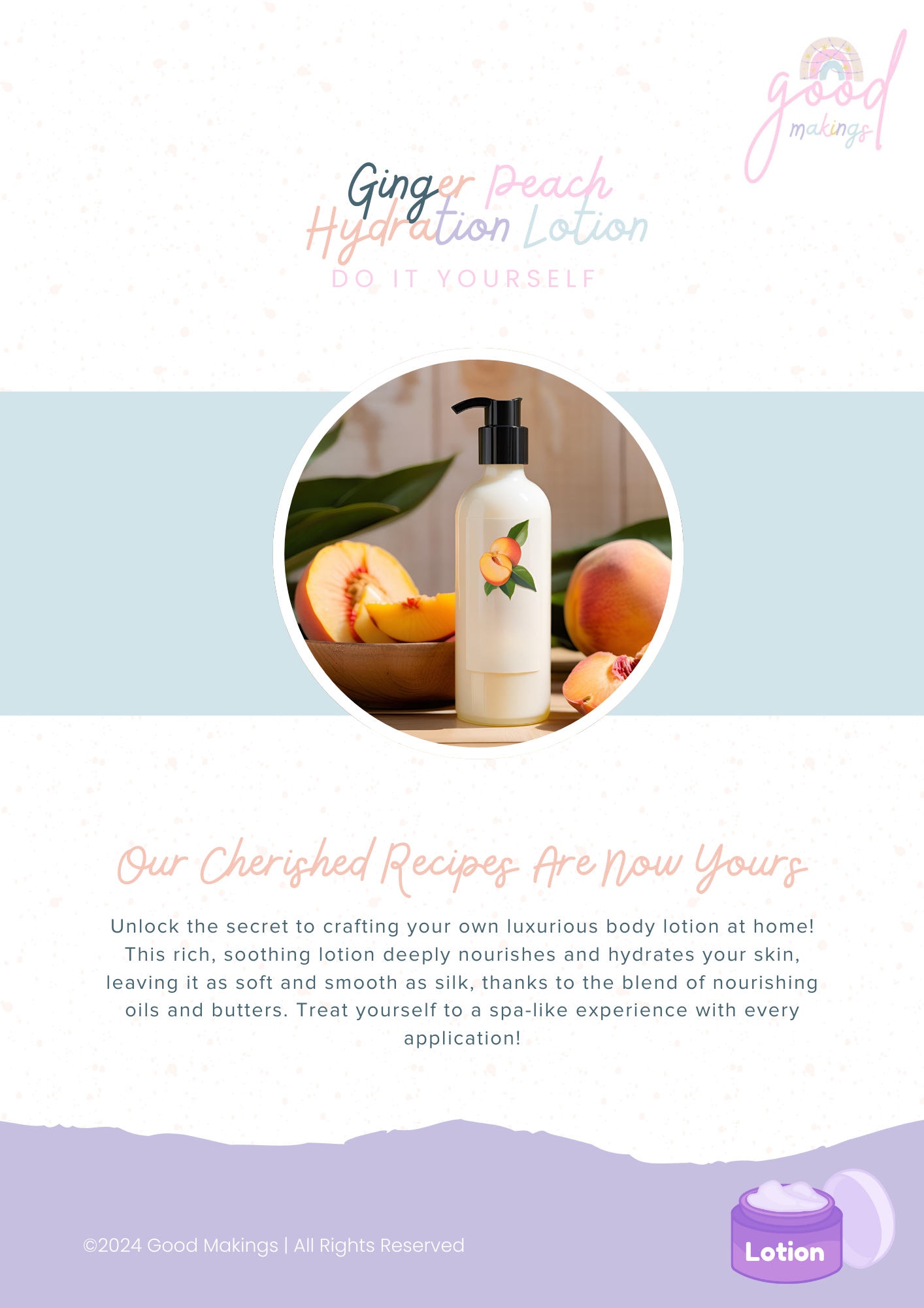 Ginger Peach Hydration Lotion - DIY Body Lotion Recipe