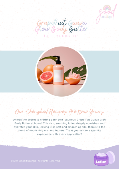 Grapefruit Guava Glow Body Butter - DIY Body Lotion Recipe