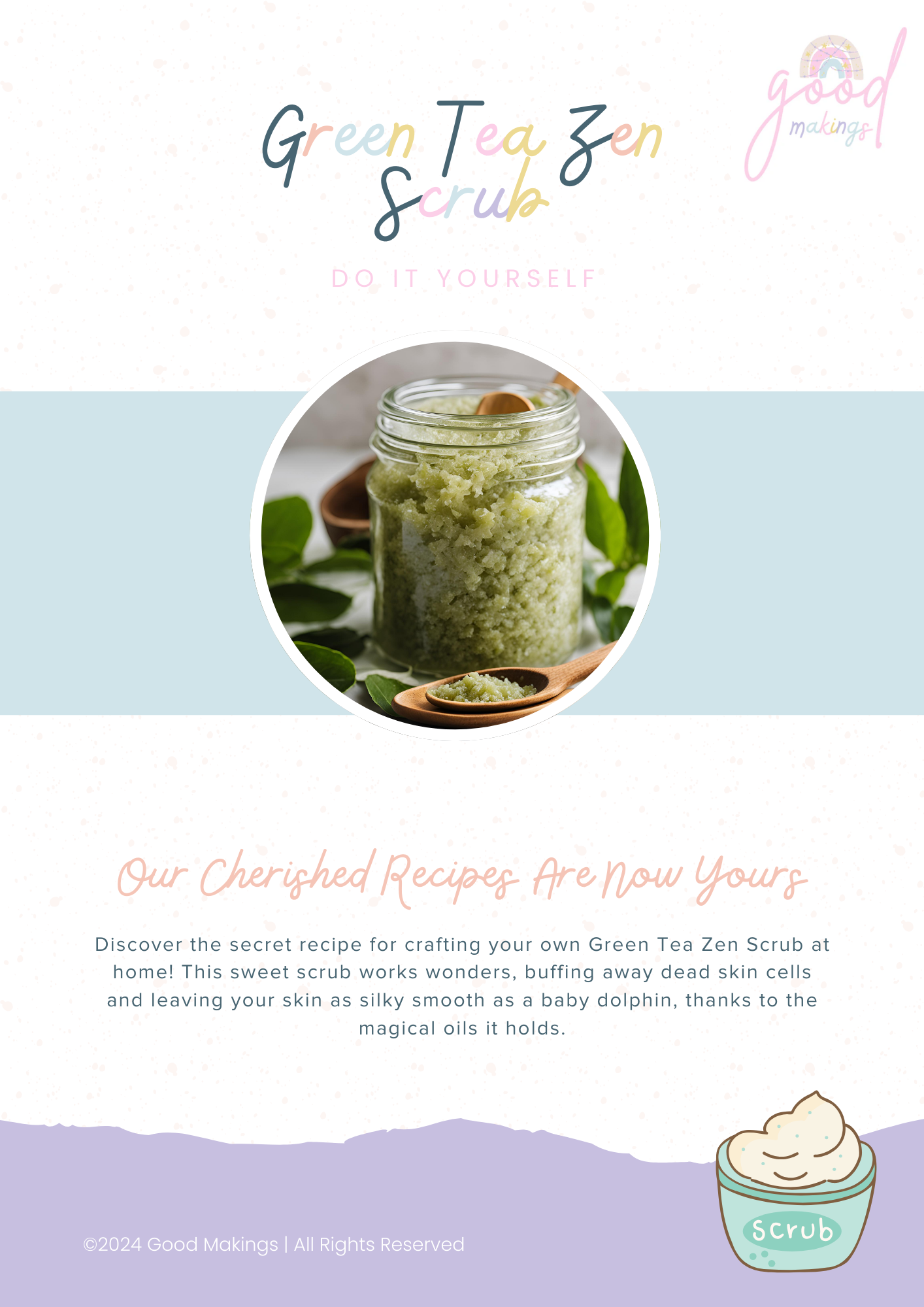 Green Tea Zen  DIY Sugar Scrub Recipe