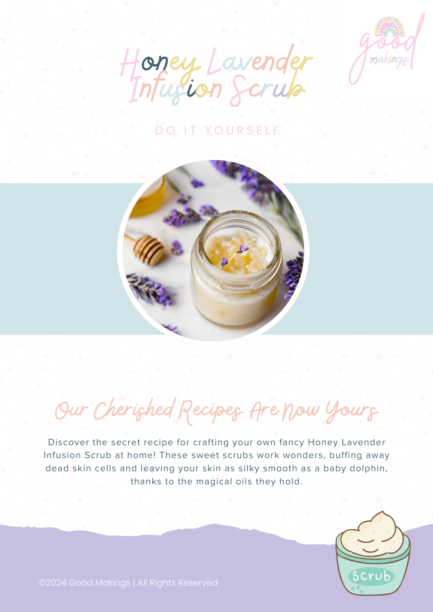 Honey Lavender Infusion DIY Sugar Scrub Recipe