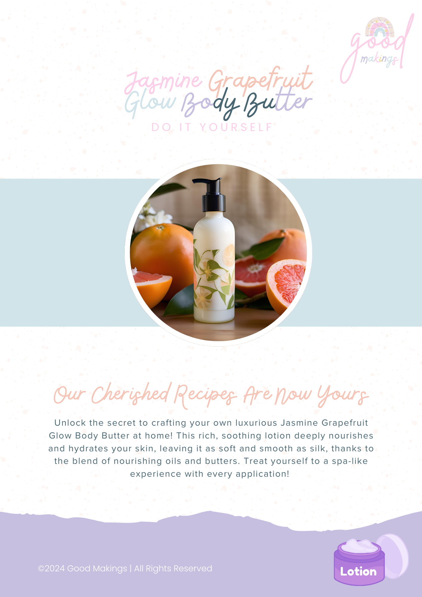 Jasmine Grapefruit Glow Body Butter - DIY Body Lotion Recipe