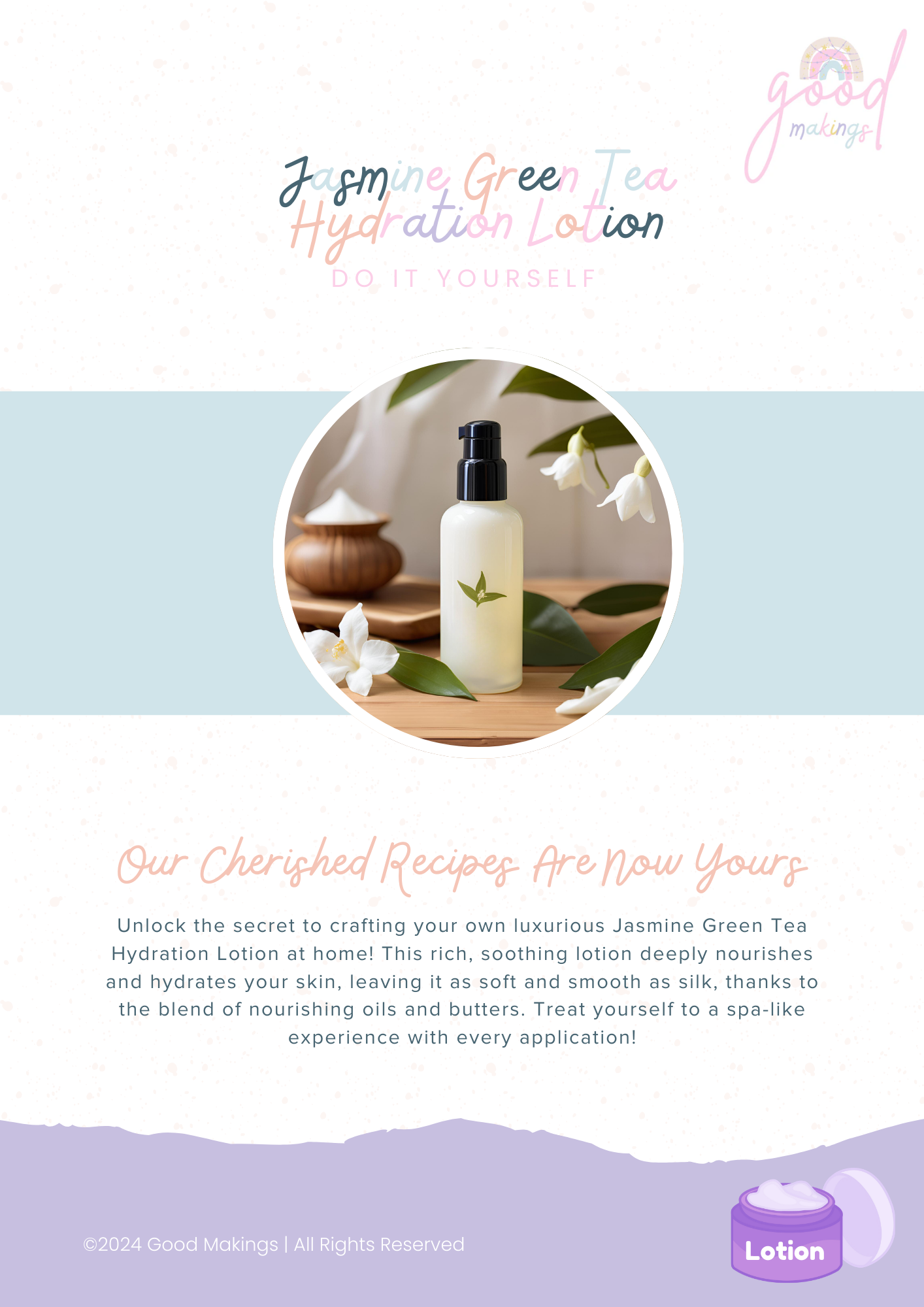 Jasmine Green Tea Hydration Lotion - DIY Body Lotion Recipe