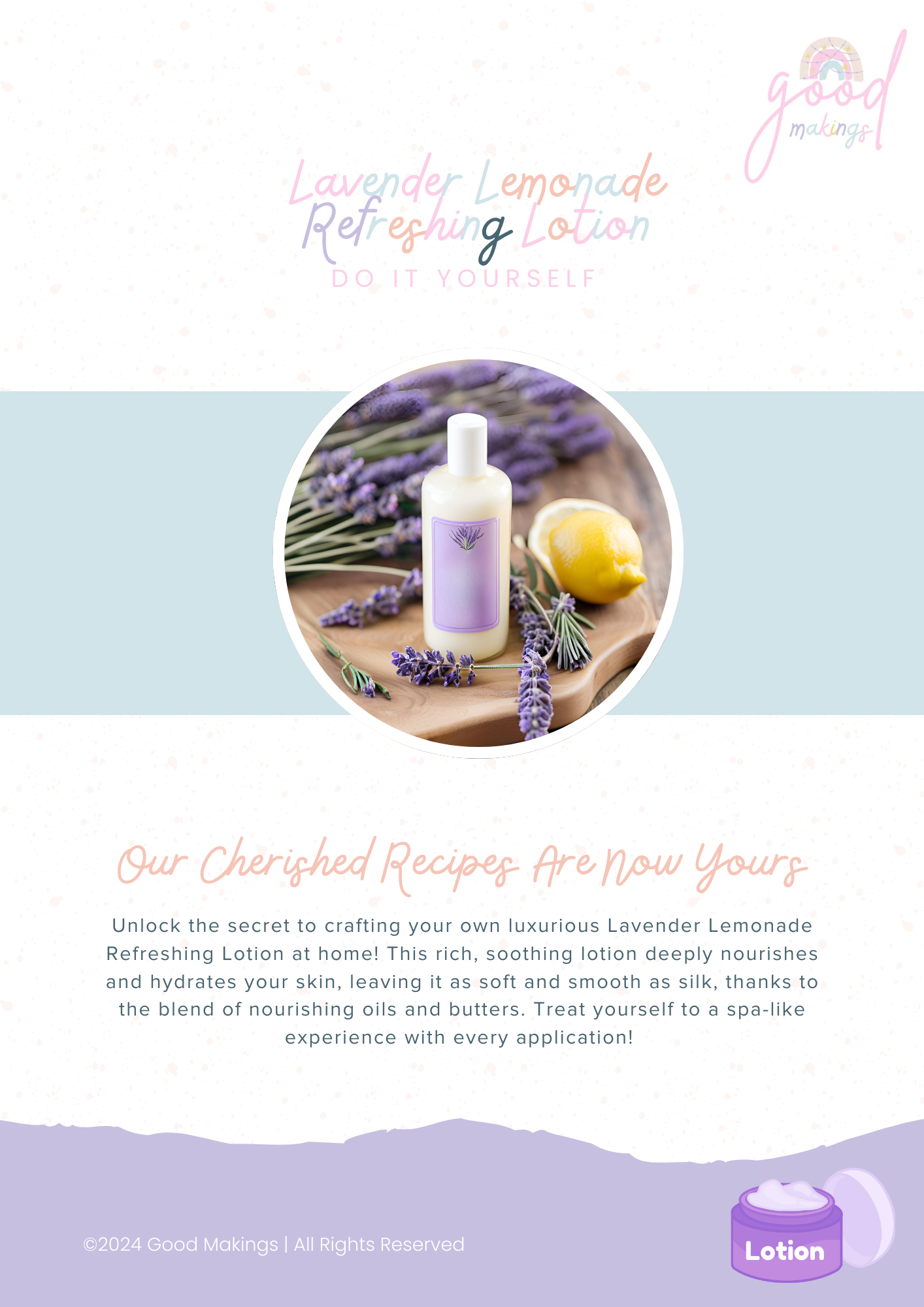 Lavender Lemonade Refreshing Lotion - DIY Body Lotion Recipe