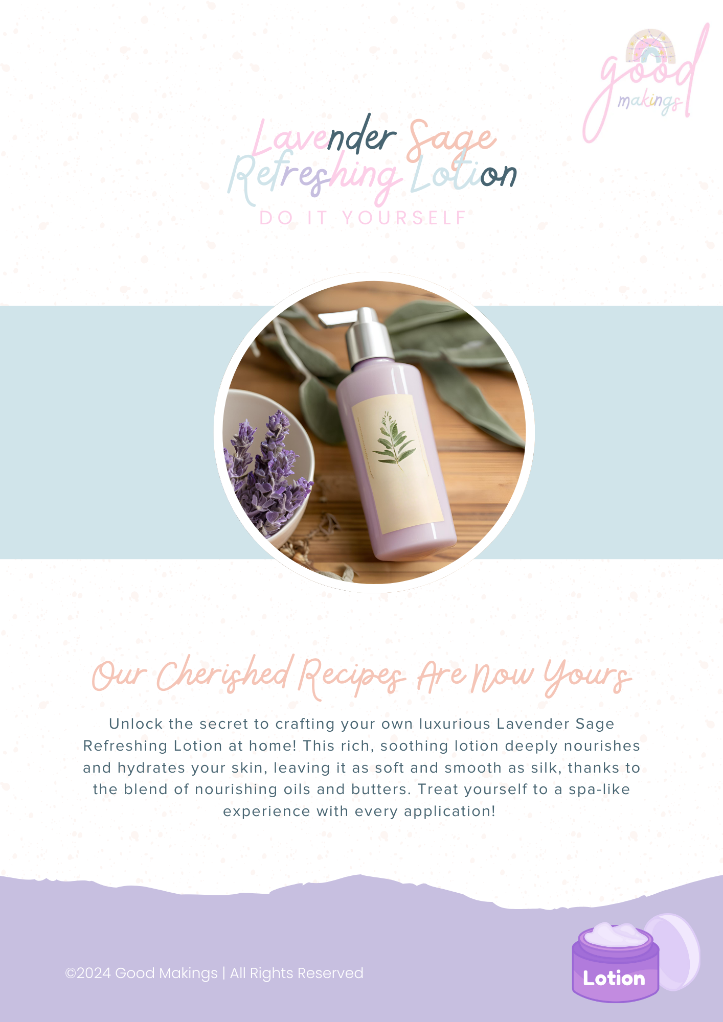 Lavender Sage Refreshing Lotion - DIY Body Lotion Recipe