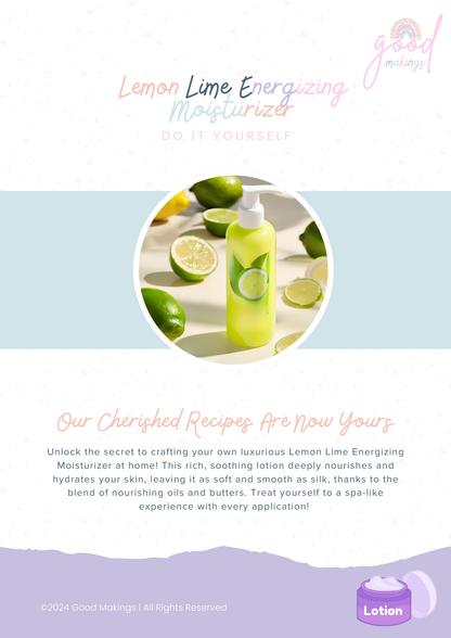 Lemon Lime Energizing Moisturizer - DIY Body Lotion Recipe