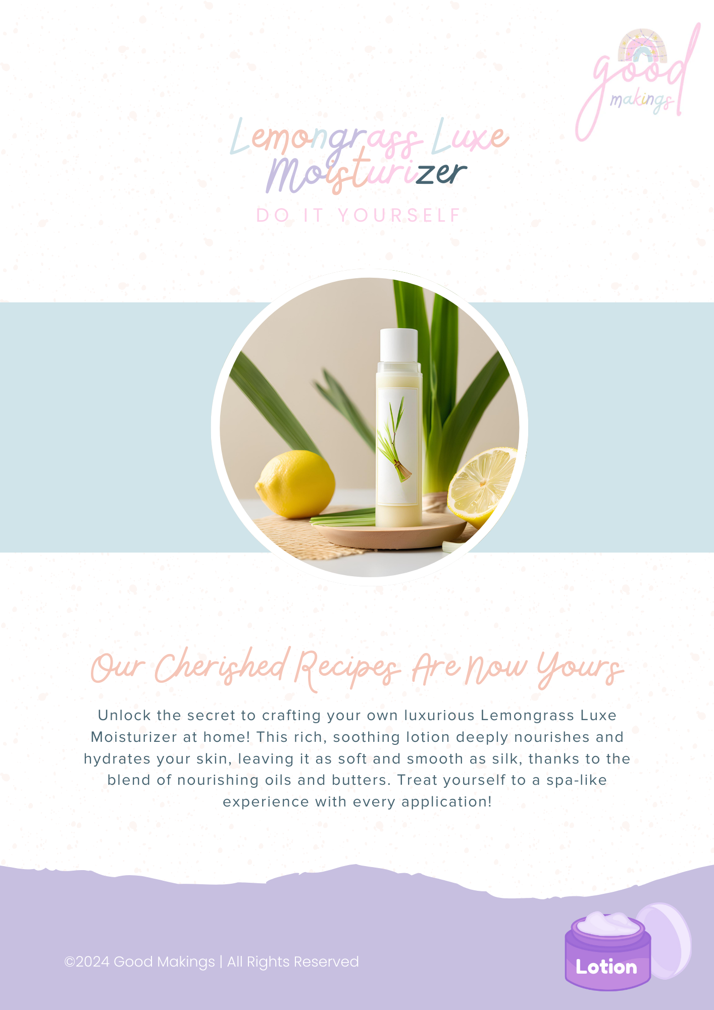 Lemongrass Luxe Moisturizer - DIY Body Lotion Recipe