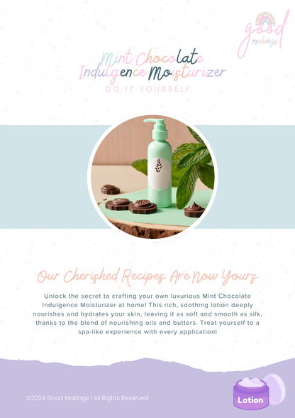 Mint Chocolate Indulgence Moisturizer - DIY Body Lotion Recipe