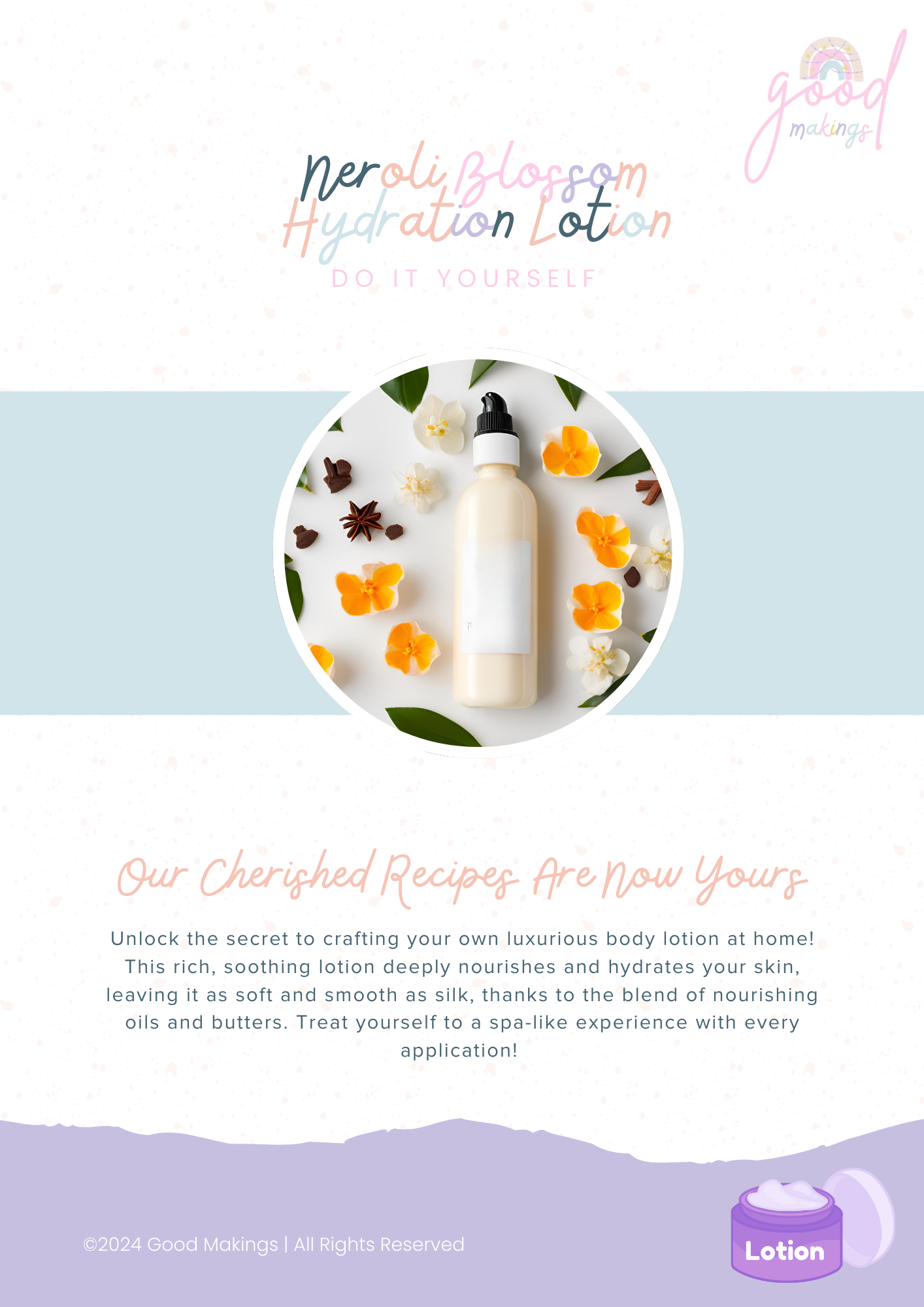 Neroli Blossom Hydration Lotion - DIY Body Lotion Recipe