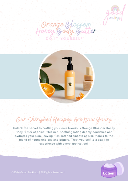 Orange Blossom Honey Body Butter - DIY Body Lotion Recipe