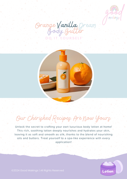 Orange Vanilla Dream Body Butter - DIY Body Lotion Recipe