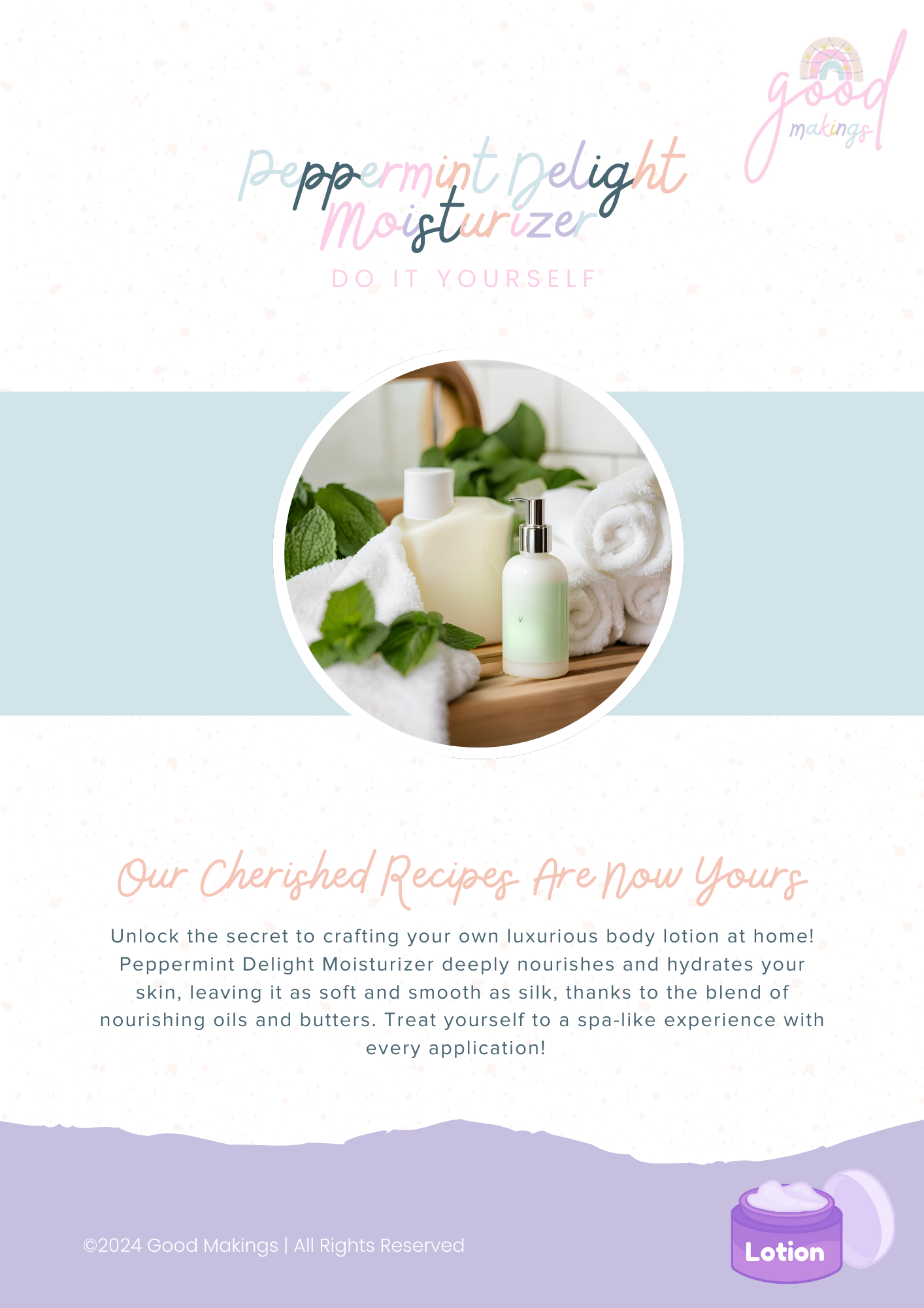 Peppermint Delight Moisturizer - DIY Body Lotion Recipe