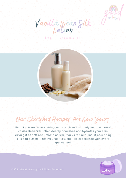 Vanilla Bean Silk Lotion - DIY Body Lotion Recipe