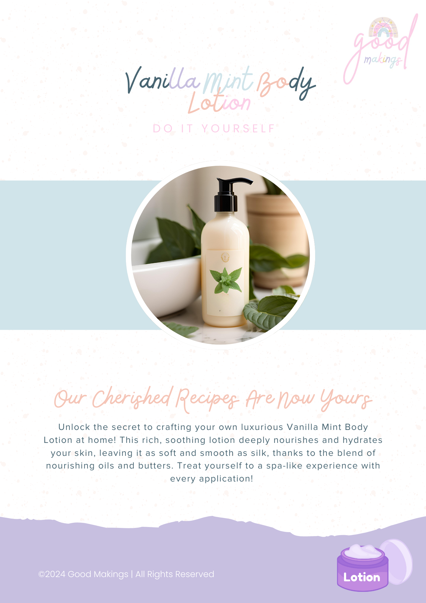 Vanilla Mint Body Lotion - DIY Body Lotion Recipe