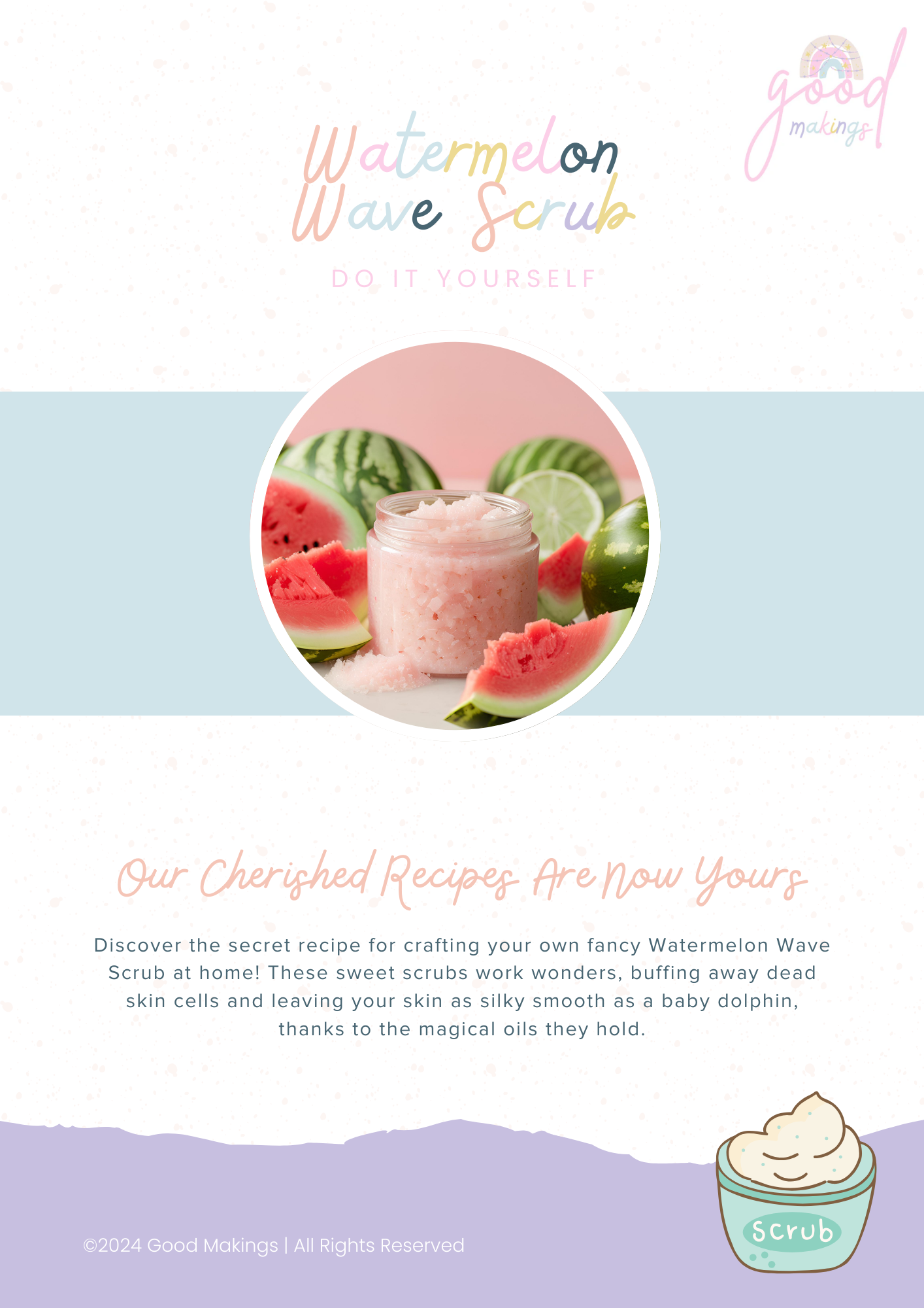 Watermelon Wave DIY Sugar Scrub Recipe